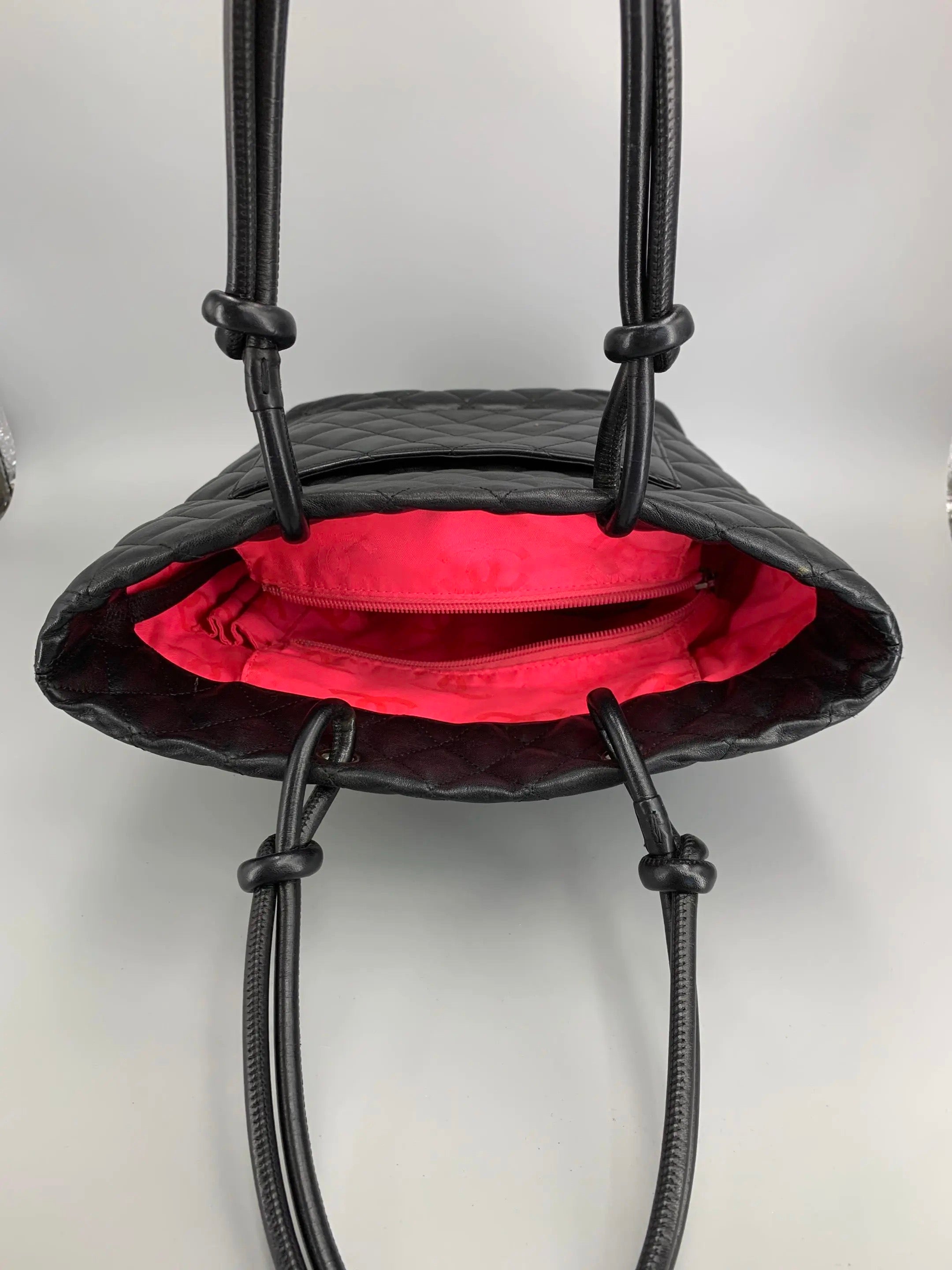 Chanel Cambon Ligne Large Tote – Black Quilted Calfskin with White CC