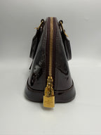 Louis Vuitton Alma BB Burgundy Monogram (2017) Vernis Patent Leather Handbag