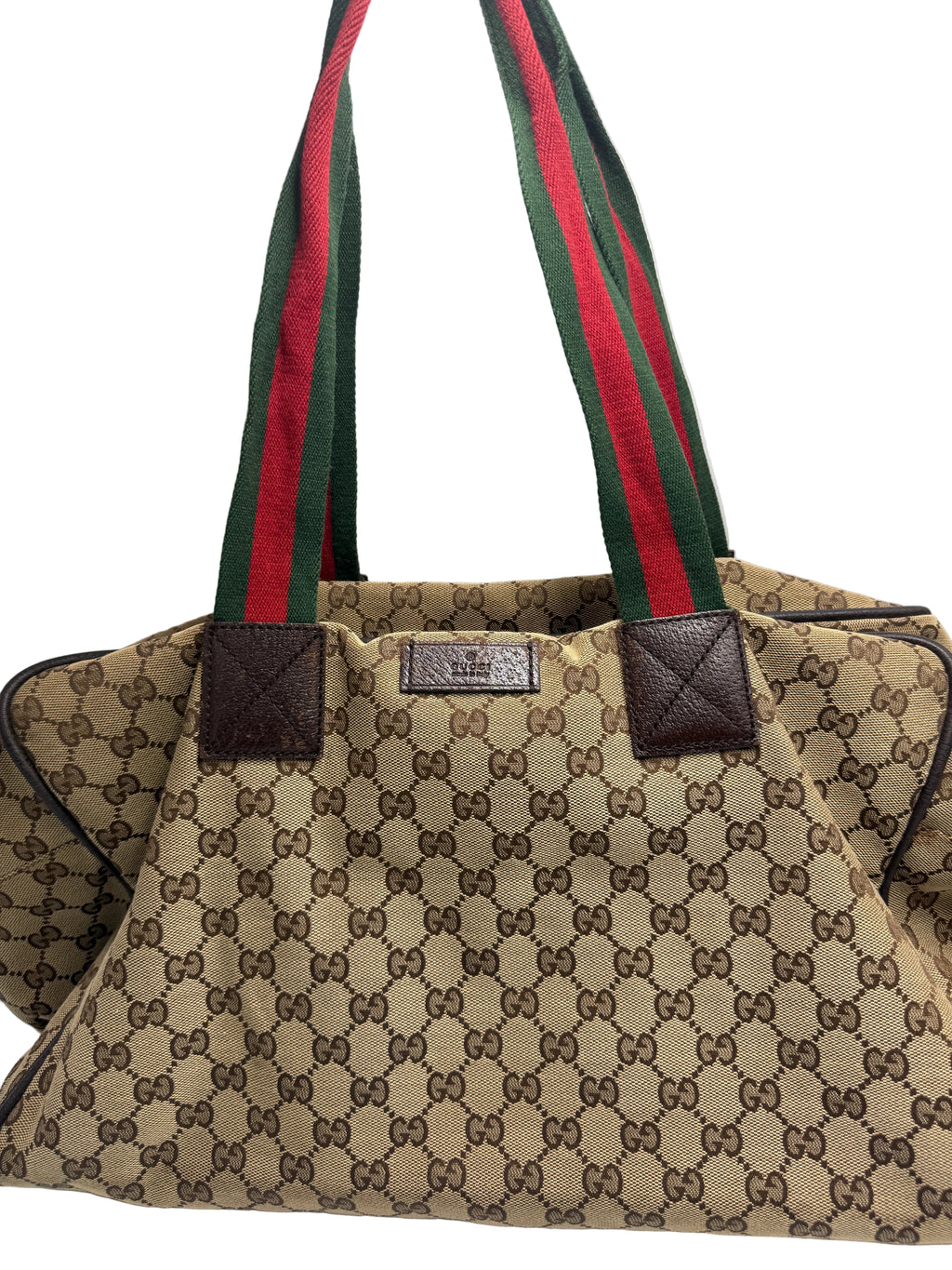 Gucci Vintage Princy Web Shoulder Bag in GG Canvas