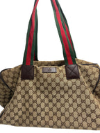 Gucci Vintage Princy Web Shoulder Bag in GG Canvas