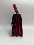 Bvlgari Serpenti Forever Metallic Top-Handle Flap Bag in Ruby Red