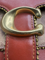 Coach Tabby Shoulder Bag 26 in Multi-Tone Brown Leather with Details