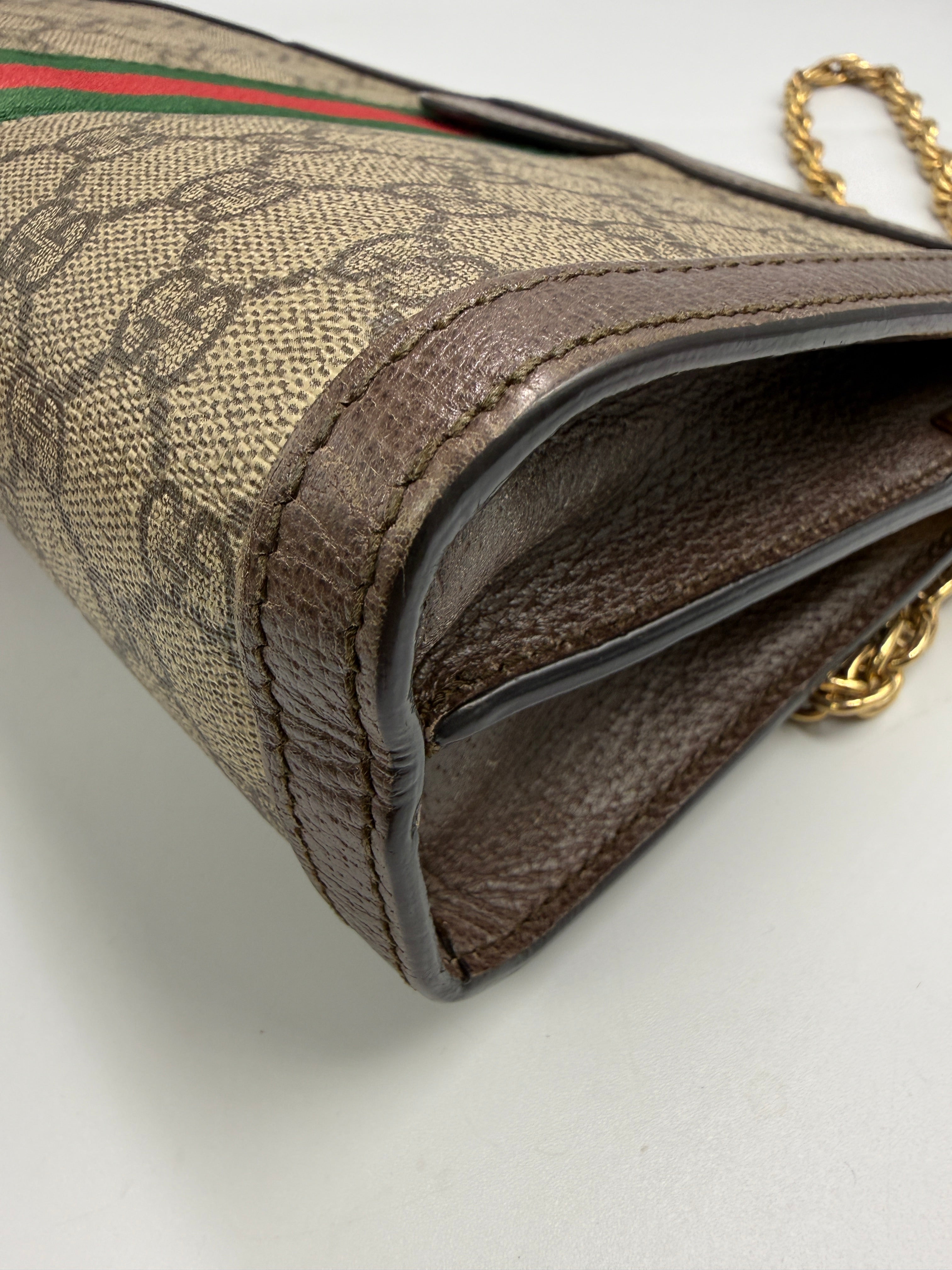Gucci Ophidia GG Small Chain Shoulder Bag in GG Supreme Canvas