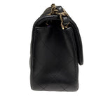 Chanel Classic Square Mini Flap Bag in Black Lambskin with Gold Hardware