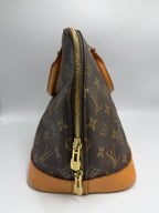 Louis Vuitton Alma MM Monogram Canvas Satchel Bag