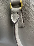 Prada Saffiano Lux Executive Tote in Argilla (Taupe / Grey)