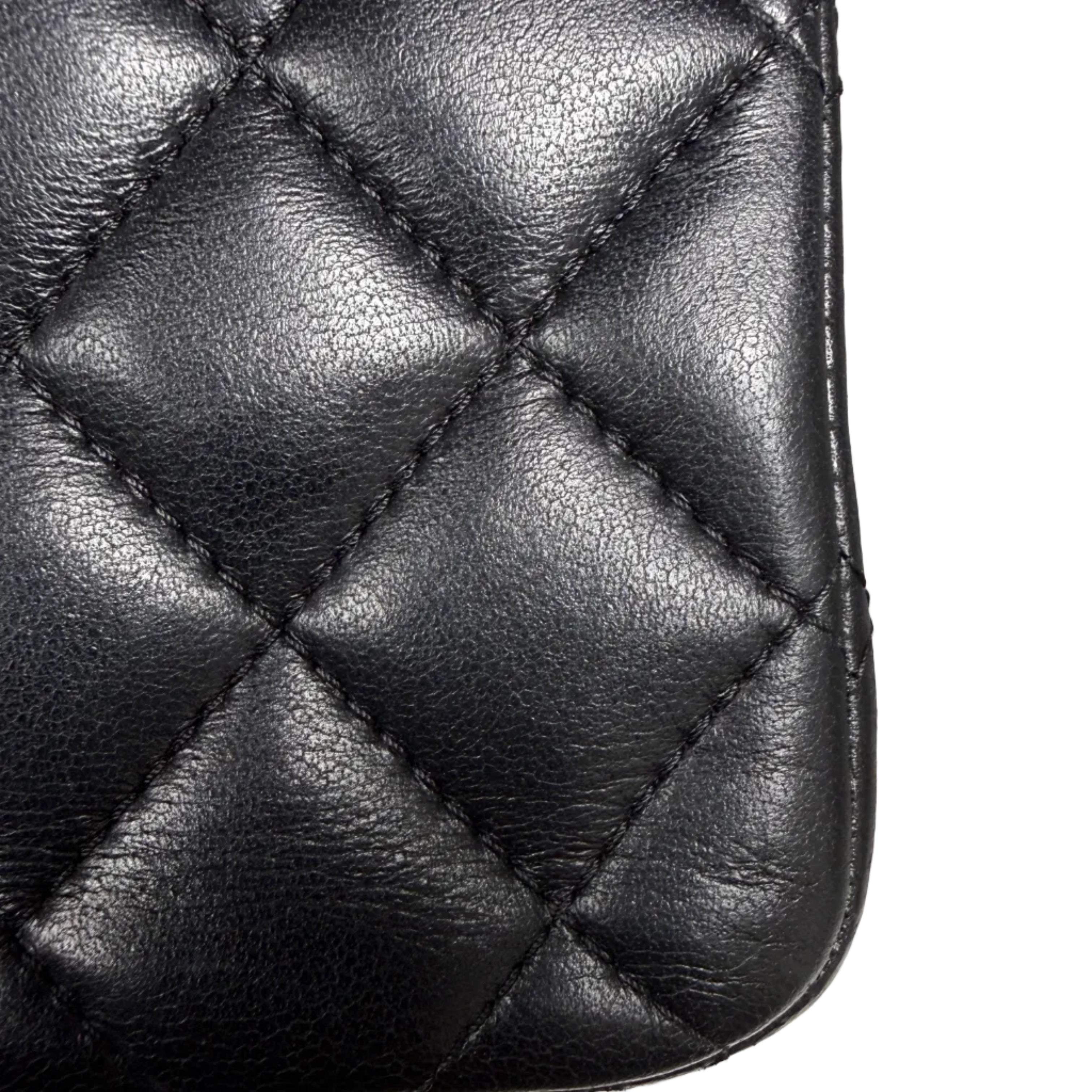 Chanel Classic Square Mini Flap Bag in Black Lambskin with Gold Hardware