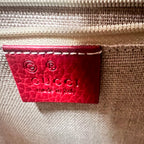 Gucci Interlocking G Medium Top Handle Shoulder Bag in Red Dollar Calfskin