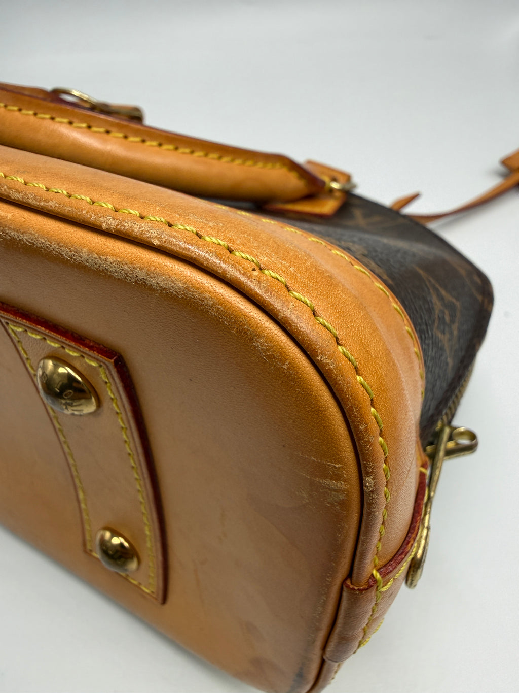 Louis Vuitton Alma BB Monogram Canvas Satchel Bag