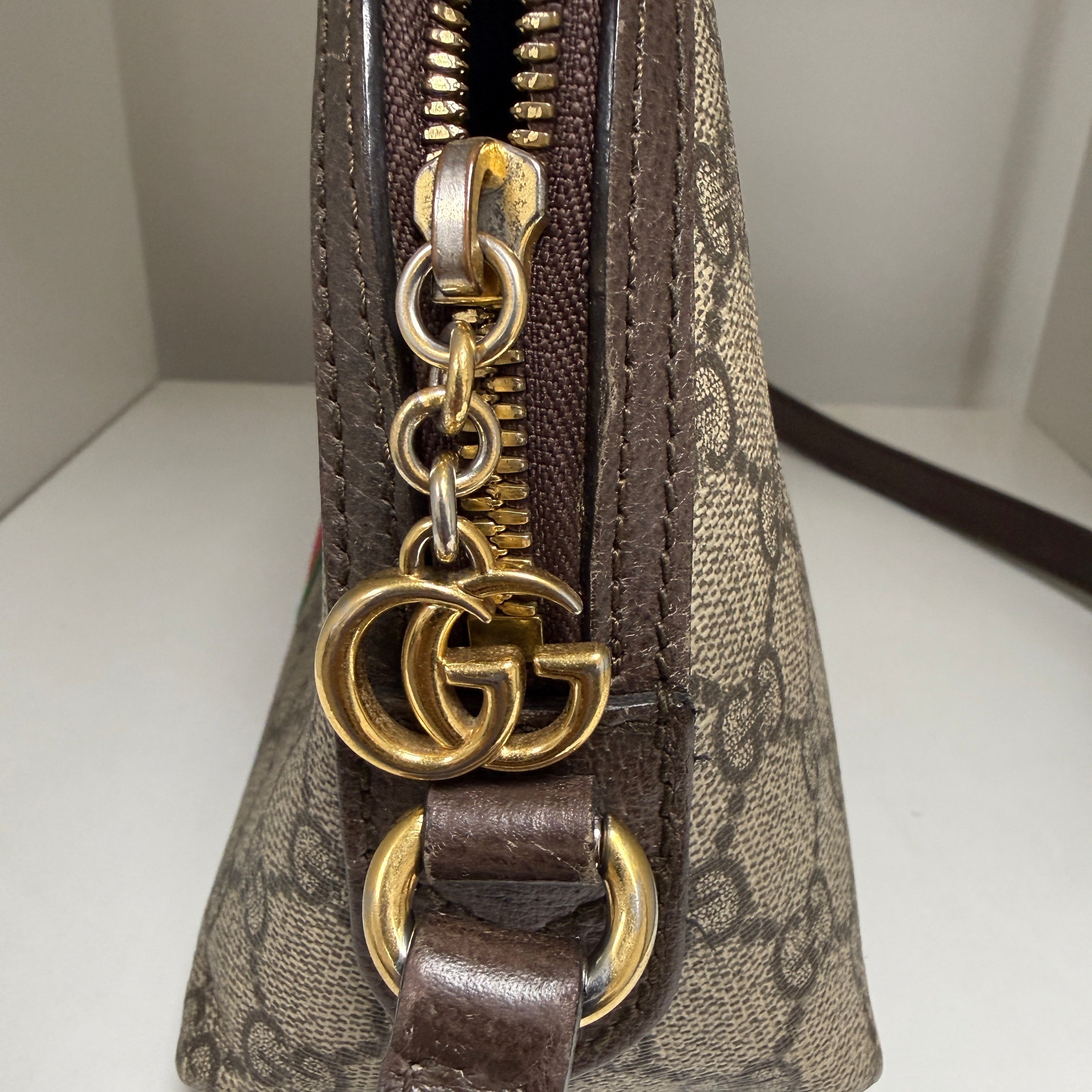 Gucci Ophidia Small Dome Shoulder Bag in GG Supreme Canvas