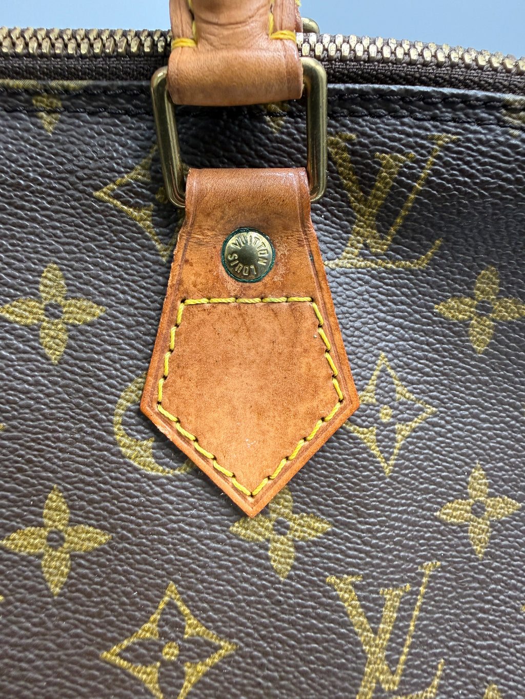 Louis Vuitton Alma MM Monogram Canvas Satchel Bag