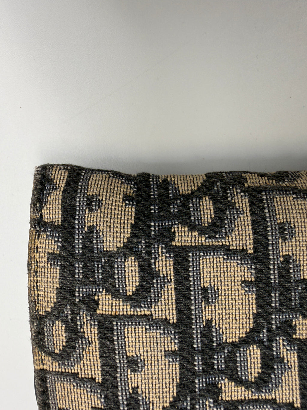 Dior Saddle Pouch / Wallet on Chain in Blue Dior Oblique Jacquard Canvas