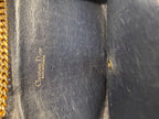 Vintage Christian Dior Trotter Oblique Canvas Clutch Bag in Navy & Beige