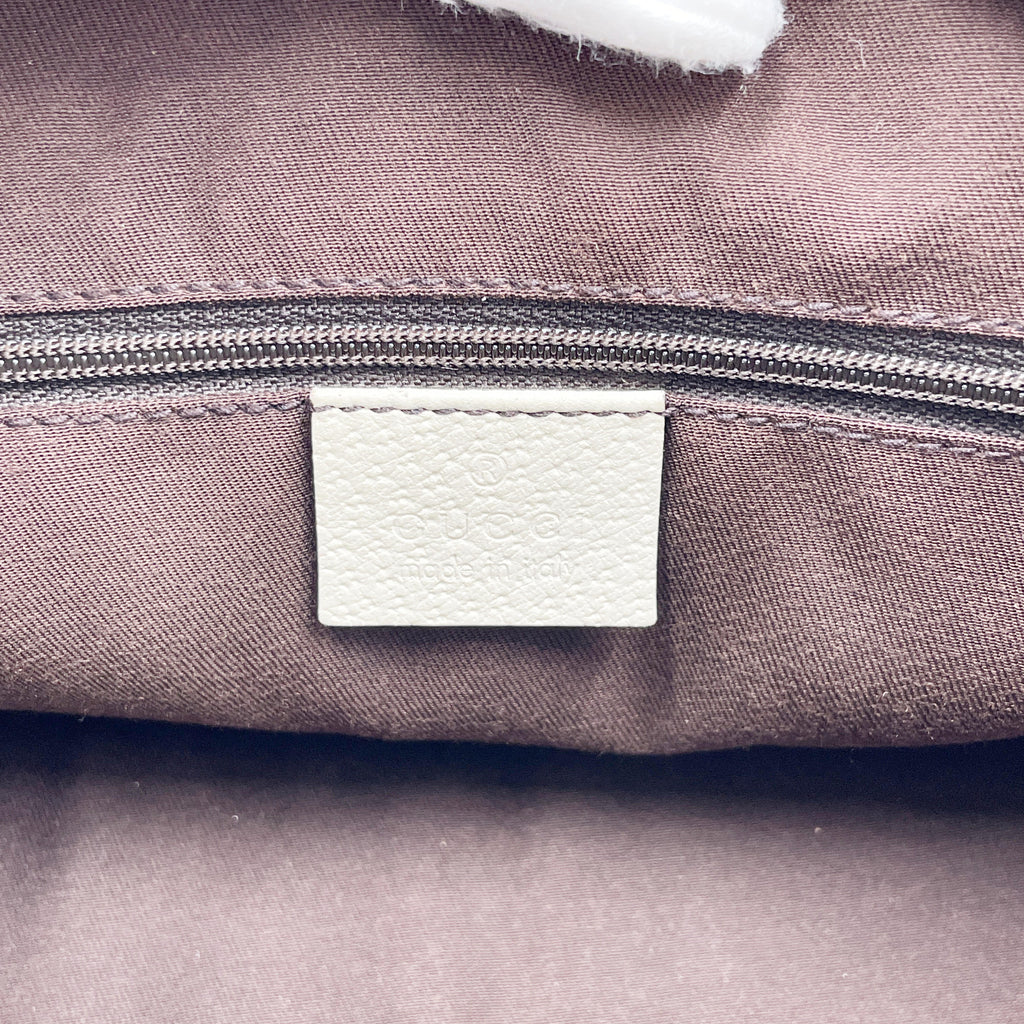 Gucci GG Canvas Abbey Pocket Boston Bag Beige
