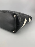 Chanel Cambon Ligne Large Tote – Black Quilted Calfskin with White CC