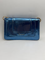 Bvlgari Serpenti Forever Metallic Calfskin Flap Bag in Electric Blue