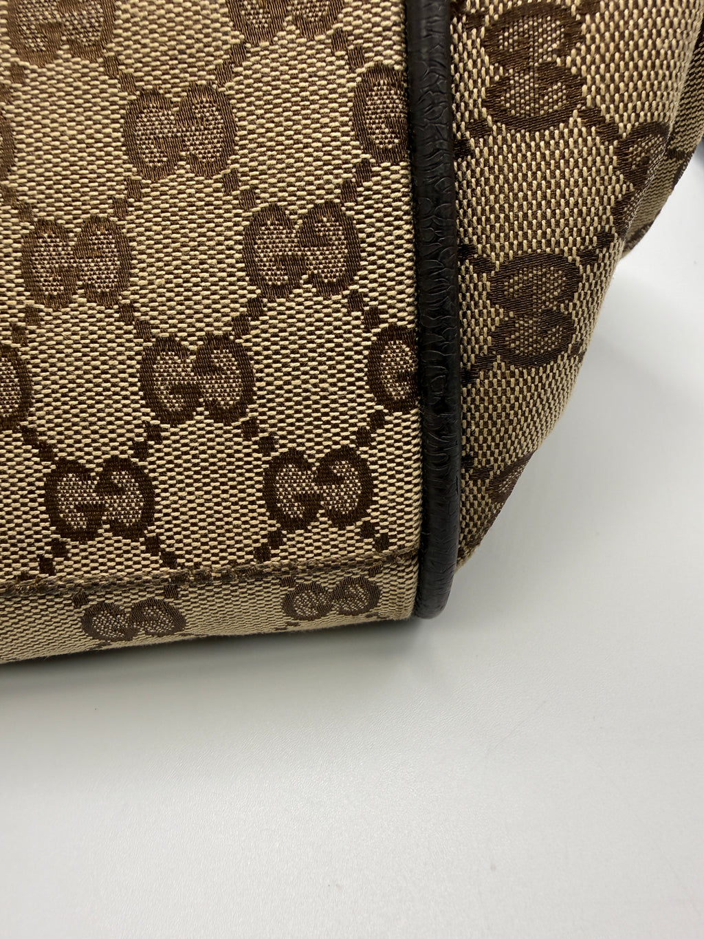 Gucci Vintage Princy Web Shoulder Bag in GG Canvas