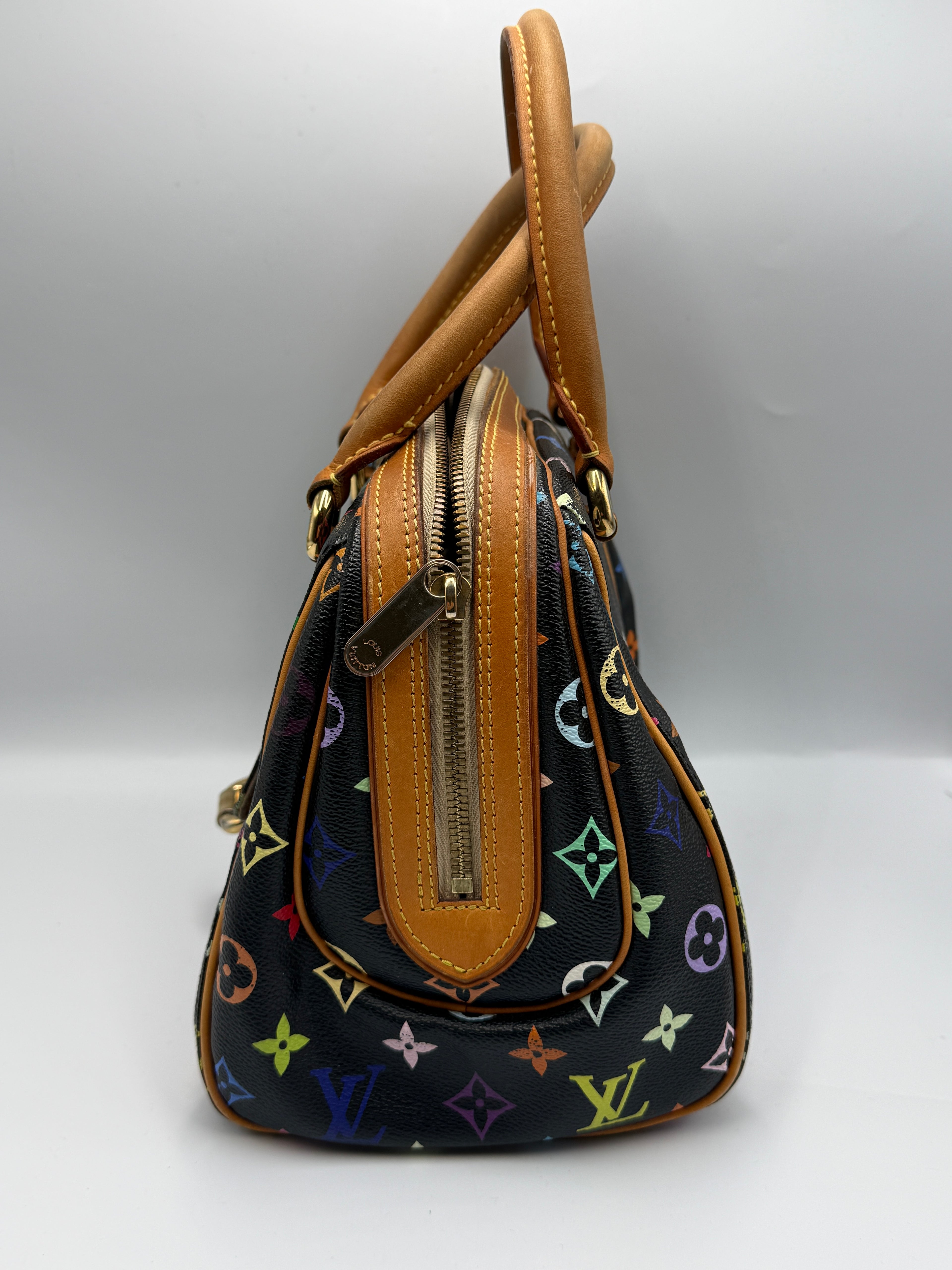 Louis Vuitton x Takashi Murakami Black Monogram Multicolor Priscilla Bag