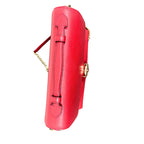 Gucci Interlocking G Medium Top Handle Shoulder Bag in Red Dollar Calfskin
