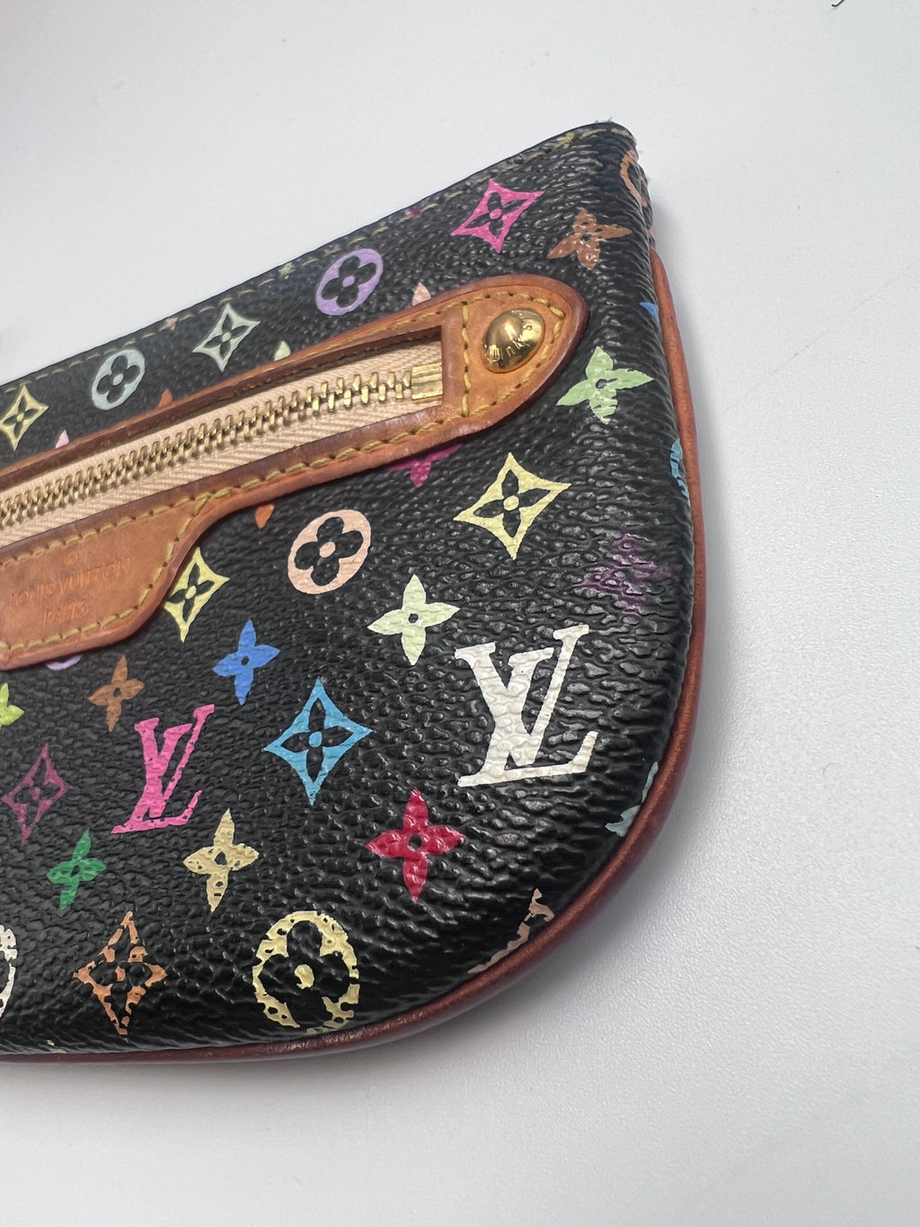 Louis Vuitton Monogram Multicolore Key Pouch / Pochette Clés in Black (Noir)
