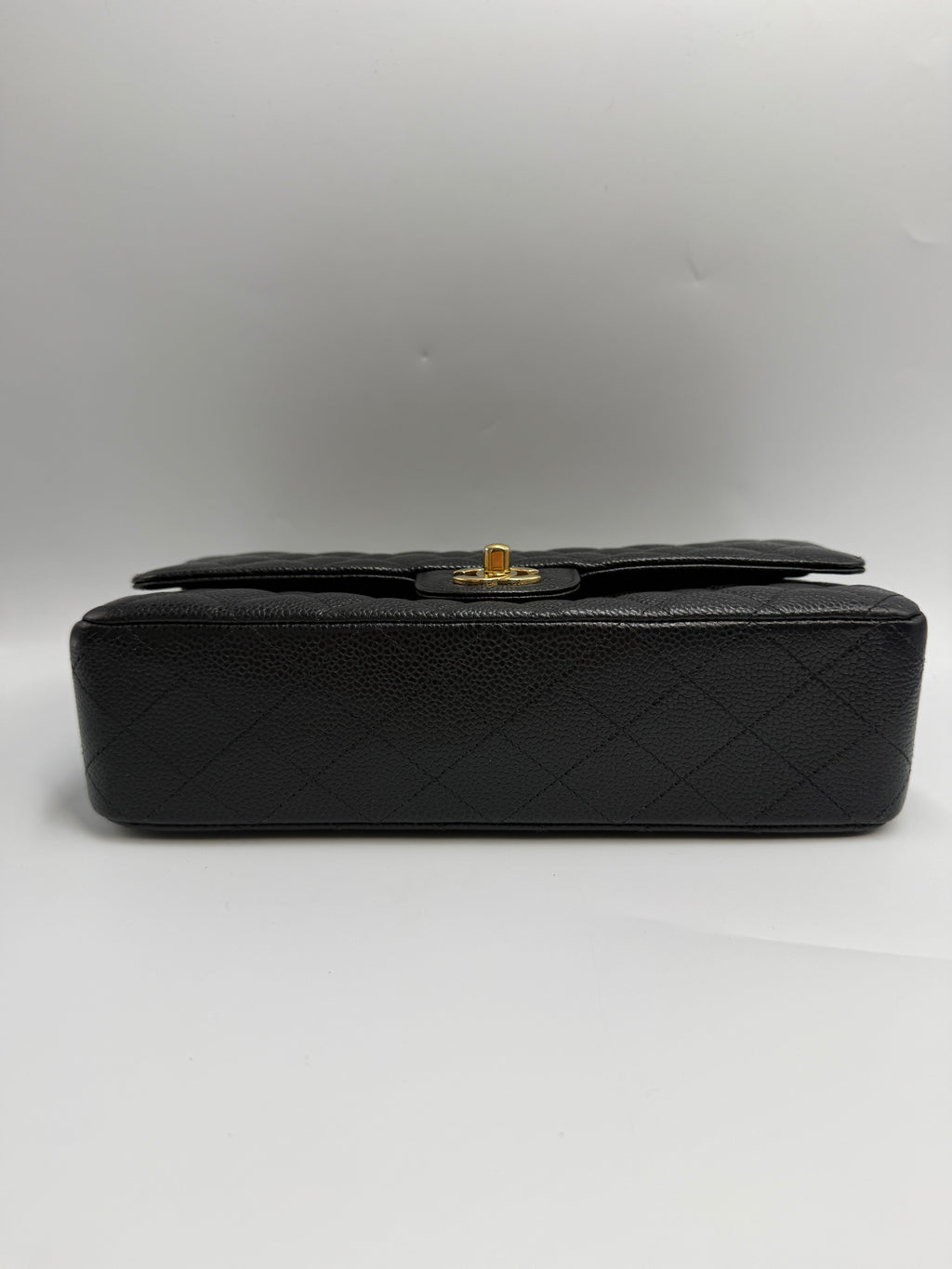 Chanel Small Classic Double Flap Bag Black Caviar Leather Gold Hardware