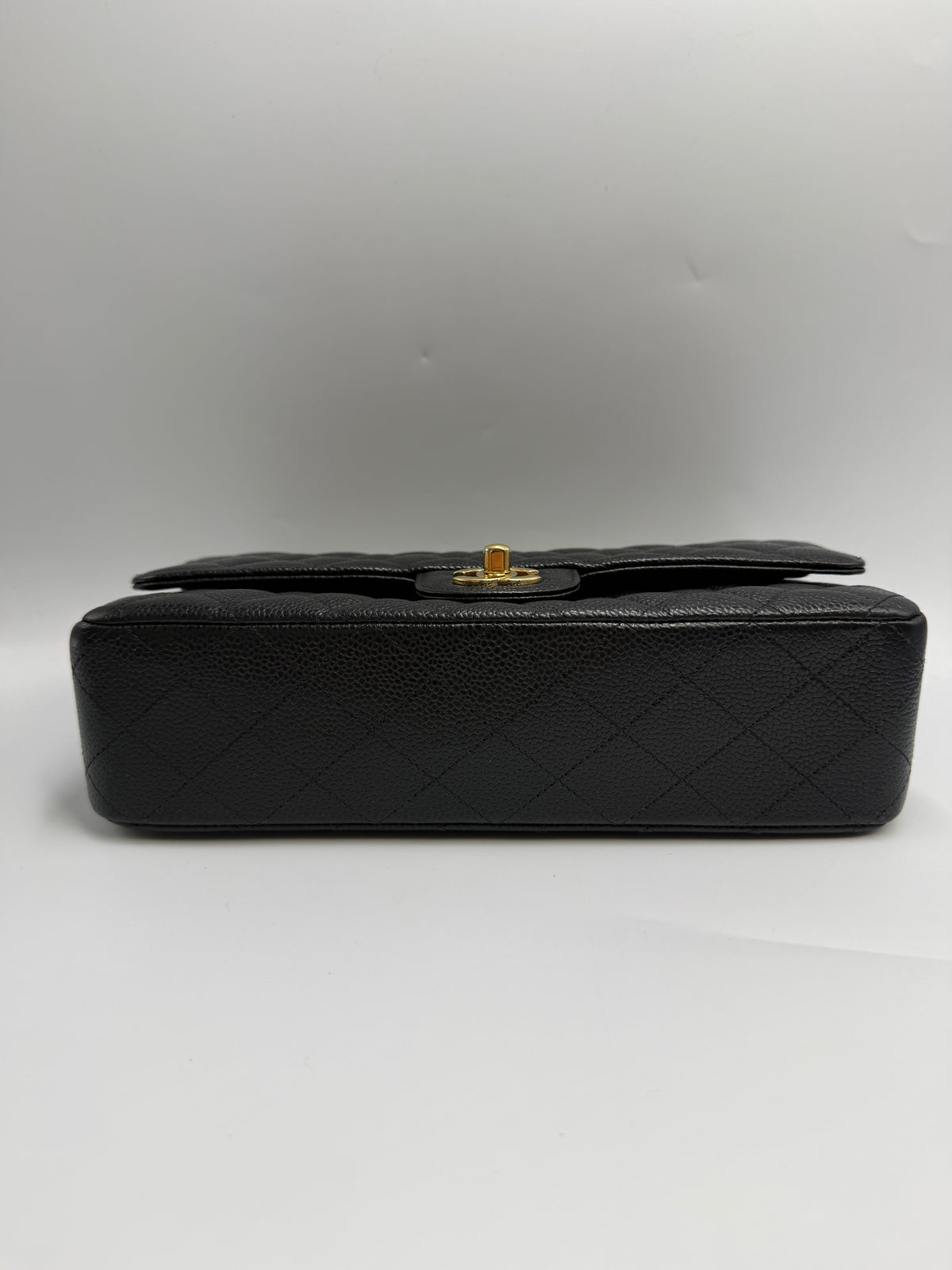 Chanel Small Classic Double Flap Bag Black Caviar Leather Gold Hardware