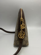 Gucci Ophidia GG Small Shoulder Bag in GG Supreme Canvas with Web Stripe