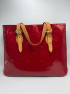 Louis Vuitton Vintage Columbus Tote in Monogram Vernis Leather (Rouge Fauviste)