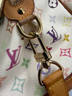 Authentic Louis Vuitton x Takashi Murakami Multicolore Courtney Bag - White