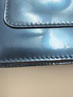 Bvlgari Serpenti Forever Metallic Calfskin Flap Bag in Electric Blue