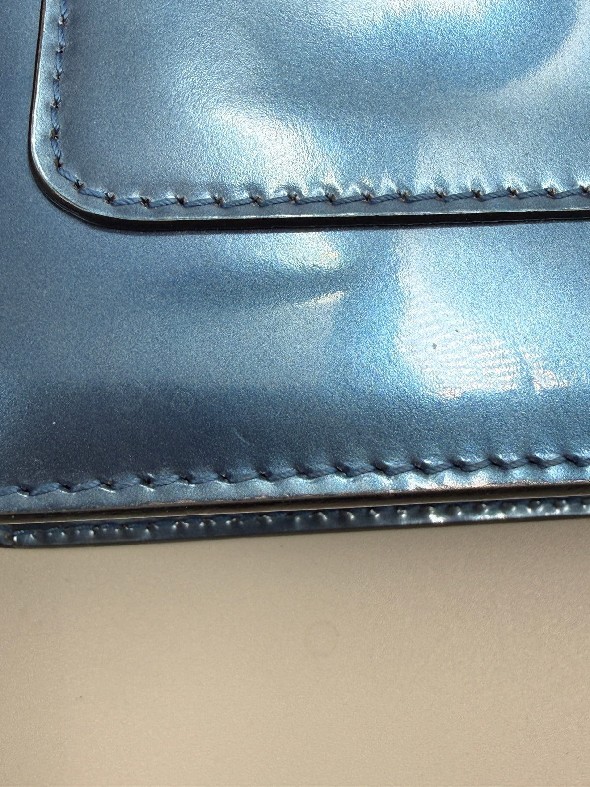 Bvlgari Serpenti Forever Metallic Calfskin Flap Bag in Electric Blue