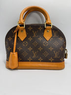 Louis Vuitton Alma BB Monogram Canvas Satchel Bag