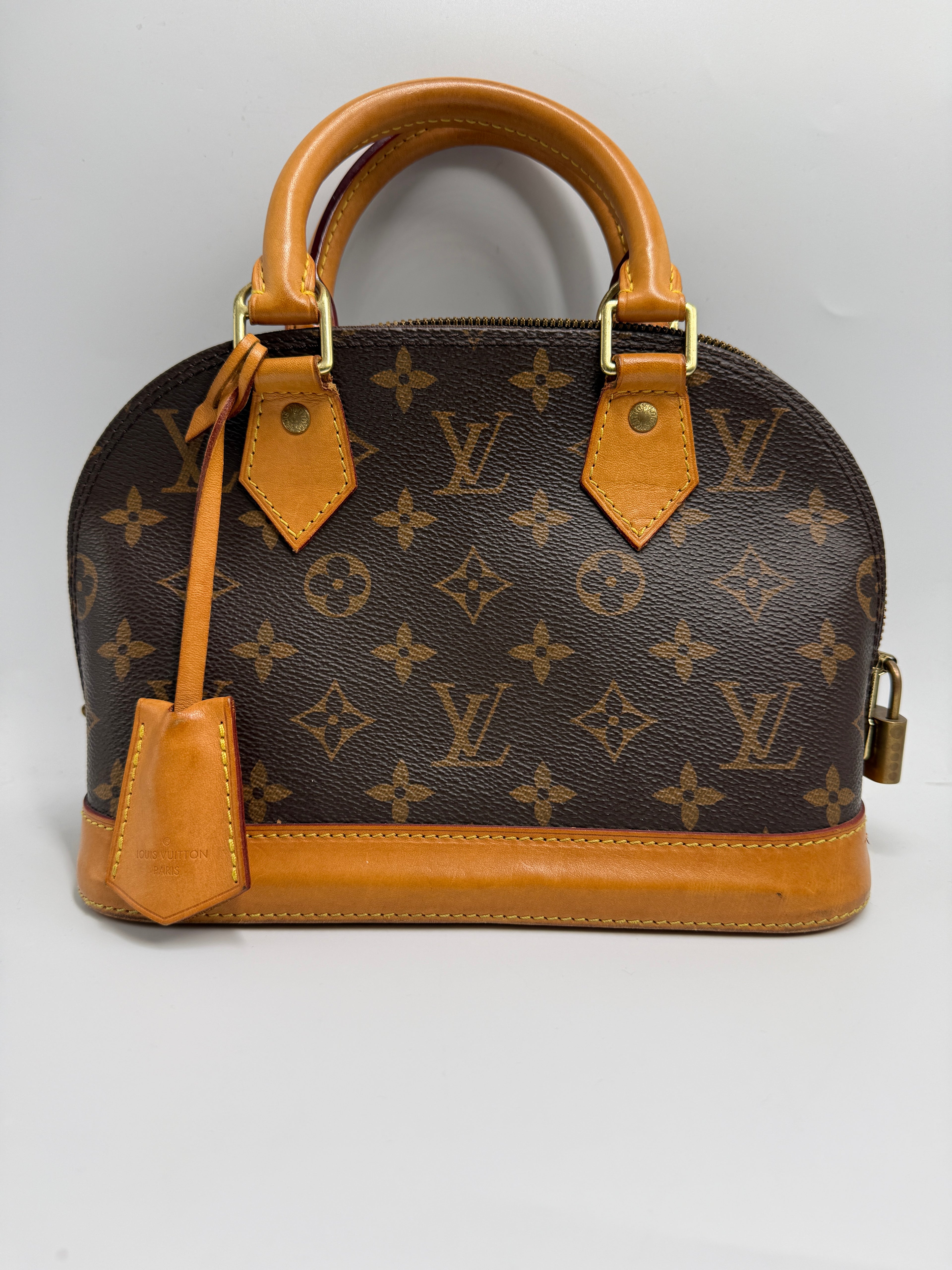 Louis Vuitton Alma BB Monogram Canvas Satchel Bag