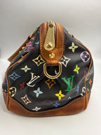 Authentic Louis Vuitton x Takashi Murakami Multicolore Courtney Bag - Black