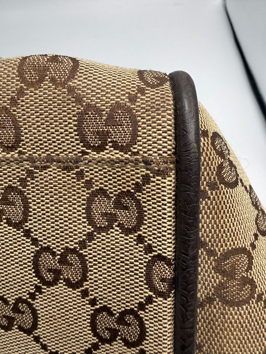 Gucci Vintage Princy Web Shoulder Bag in GG Canvas