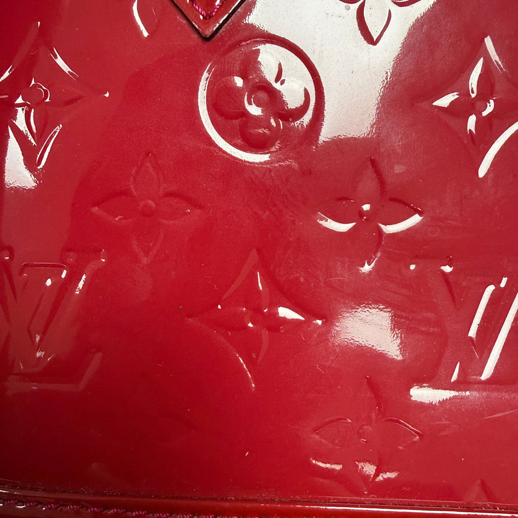Louis Vuitton Alma BB Red Monogram (2014) Vernis Patent Leather Handbag