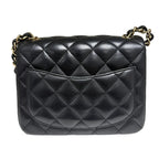 Chanel Classic Square Mini Flap Bag in Black Lambskin with Gold Hardware