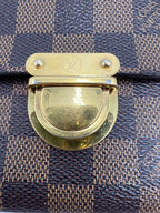 Louis Vuitton Damier Ebene Koala Compact Wallet with Brass Push-Lock