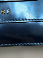Bvlgari Serpenti Forever Metallic Calfskin Flap Bag in Electric Blue