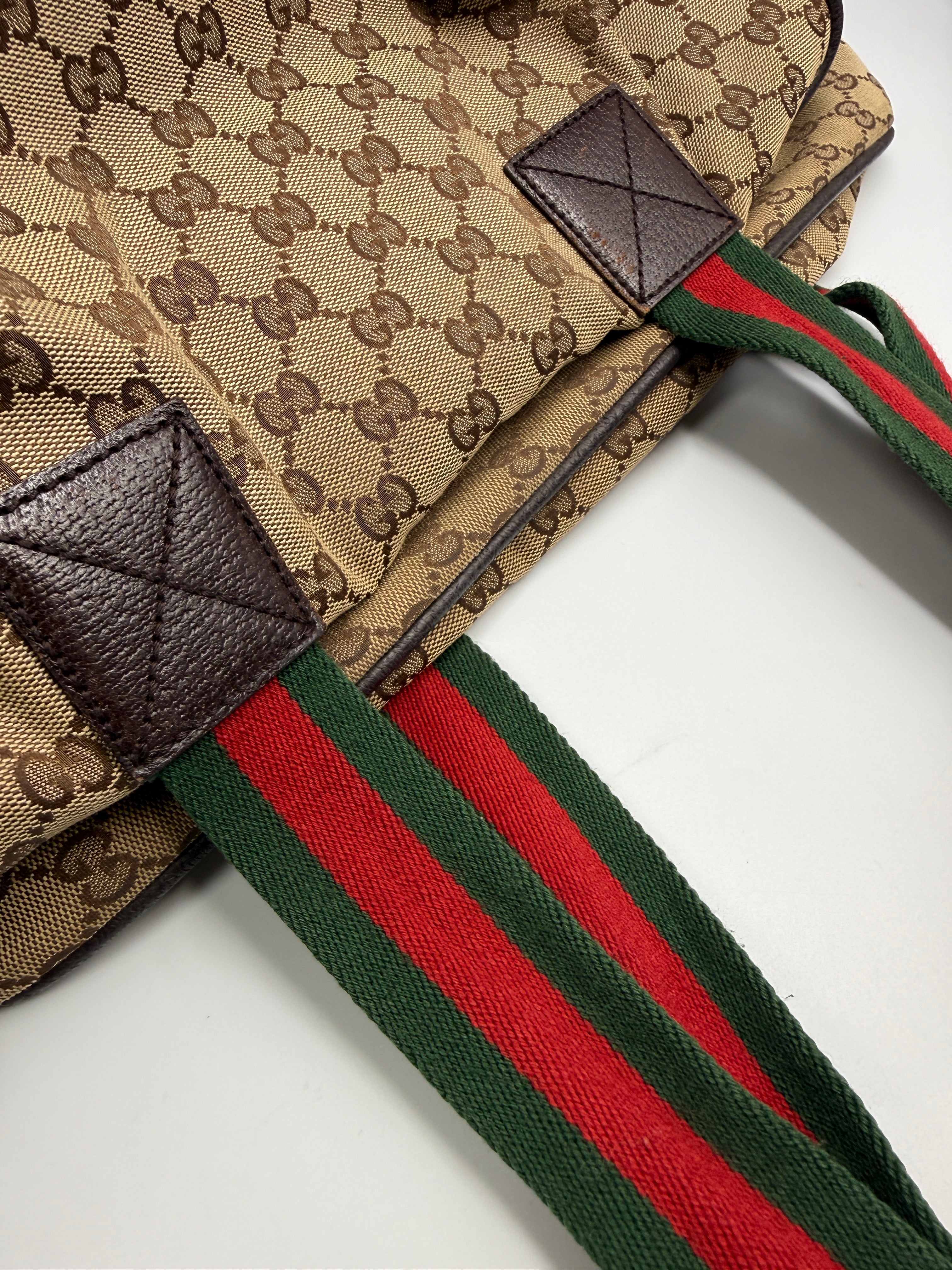 Gucci Vintage Princy Web Shoulder Bag in GG Canvas