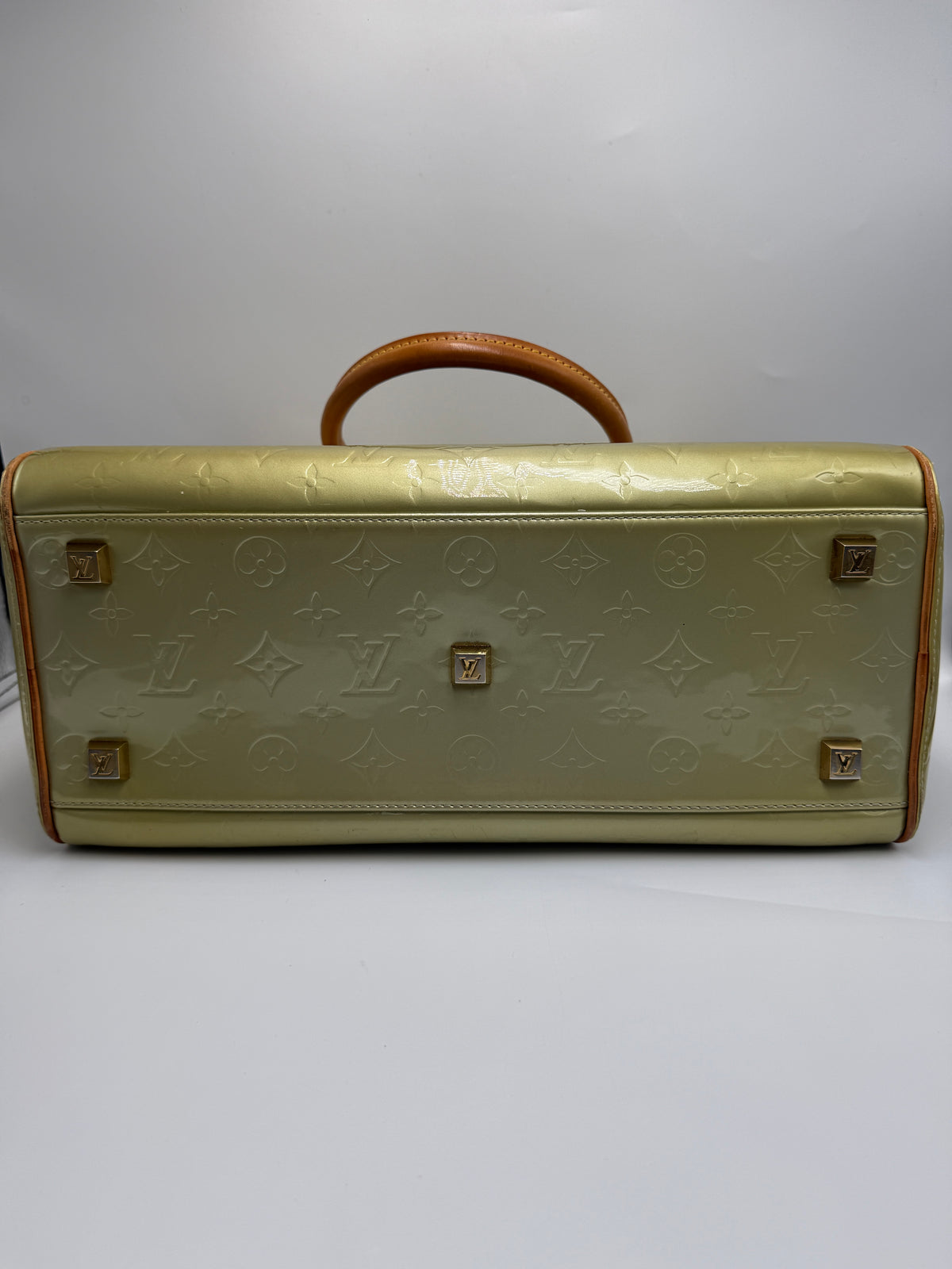 Louis Vuitton Monogram Vernis Soufflot / Tompkins Square Satchel in Bronze