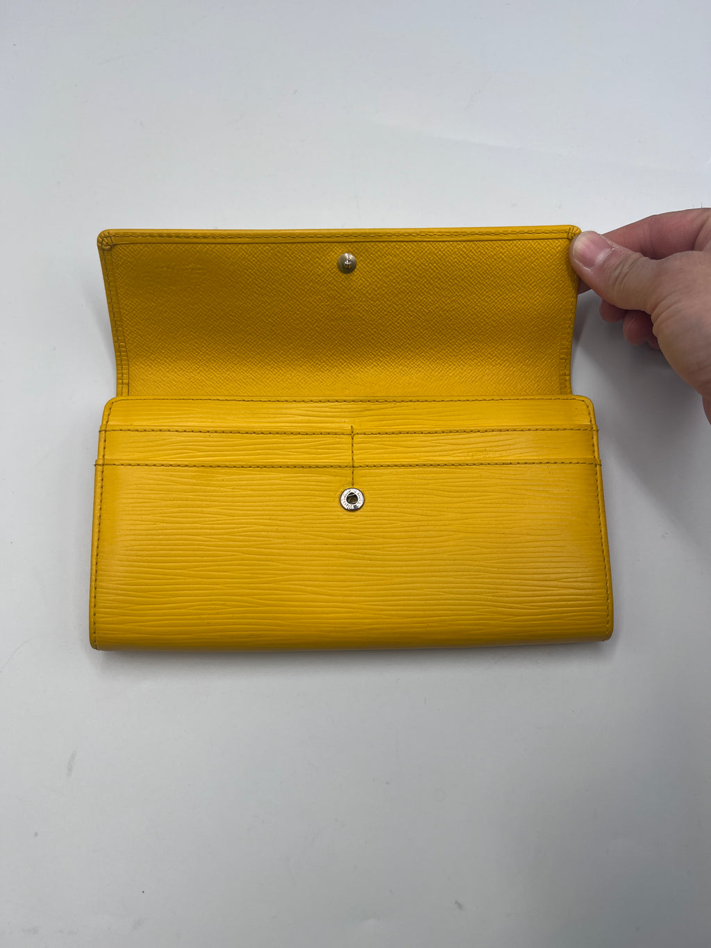 Louis Vuitton Epi Leather Sarah Long Wallet in Yellow