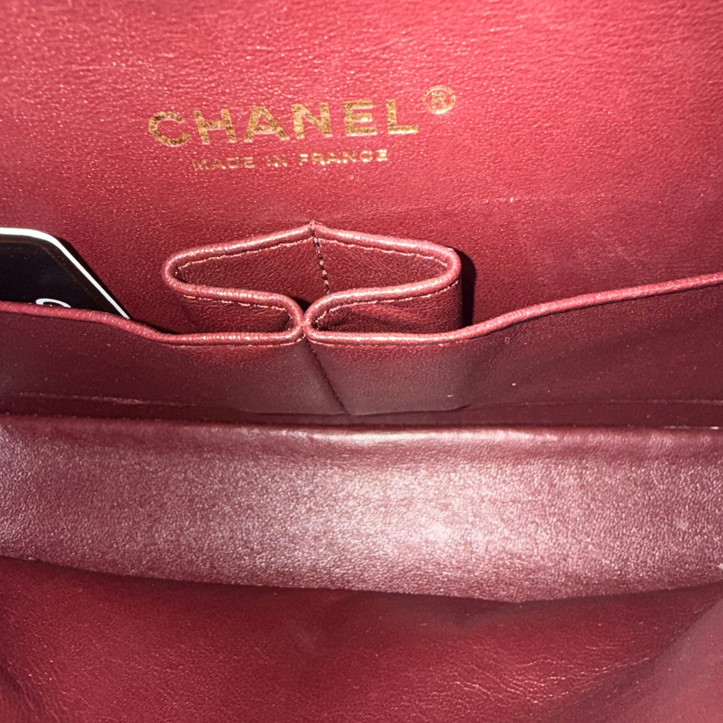 Chanel Medium Classic Double Flap Bag Black Caviar Leather Gold Hardware
