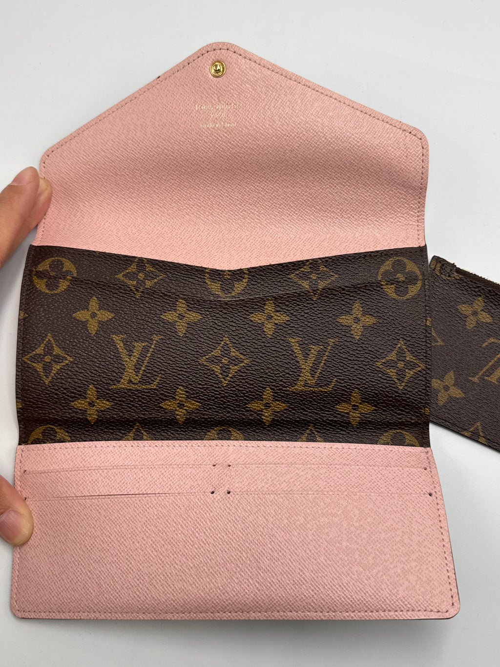Pre-owned Louis Vuitton Rose Ballerine Monogram Zippy Wallet - Classic Long Wallet