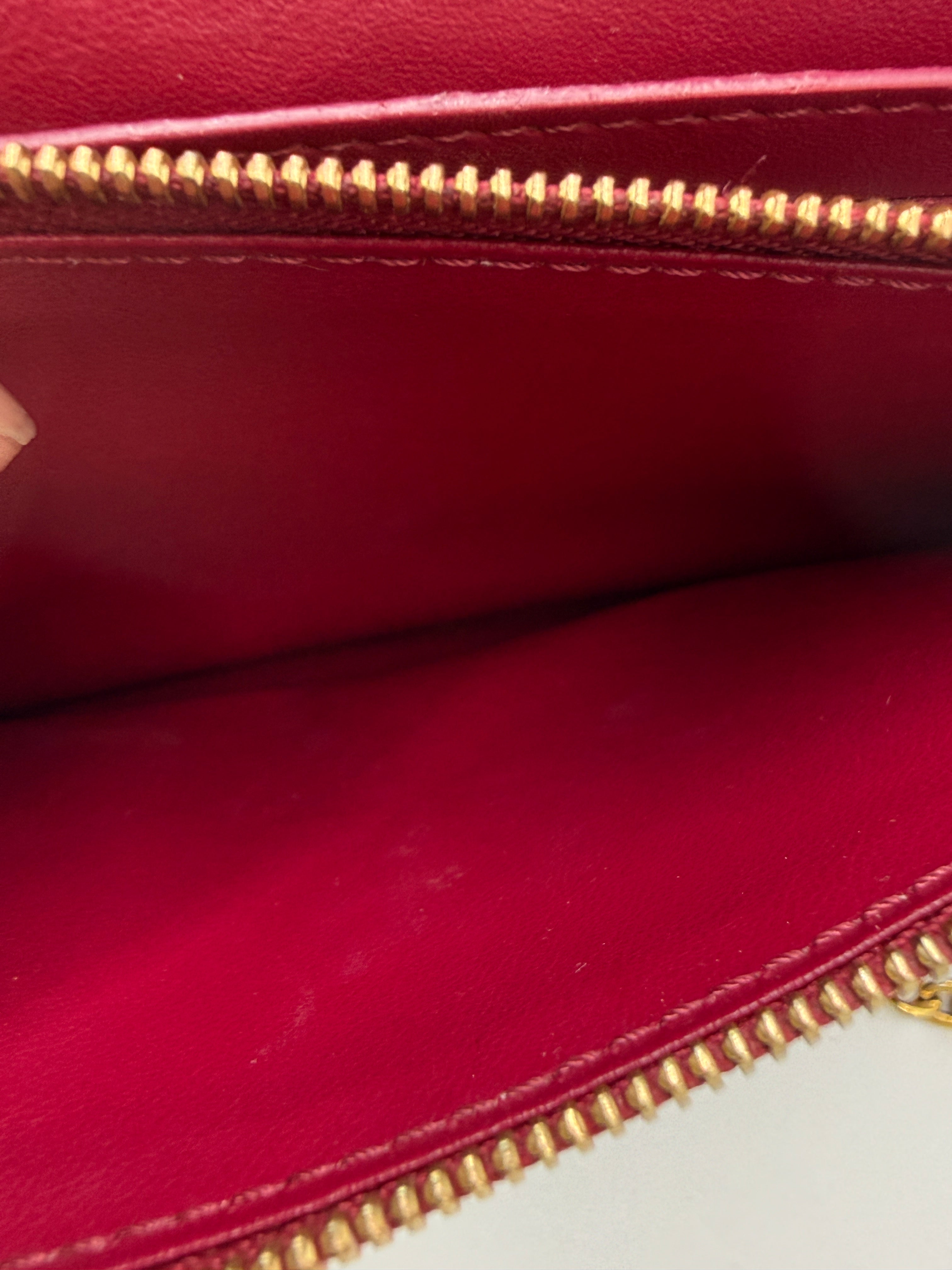 Louis Vuitton Fuchsia Monogram Canvas Flore Chain Wallet Bag