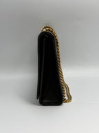 Saint Laurent Medium Kate Shoulder Bag Grain de Poudre Leather – Black & Gold
