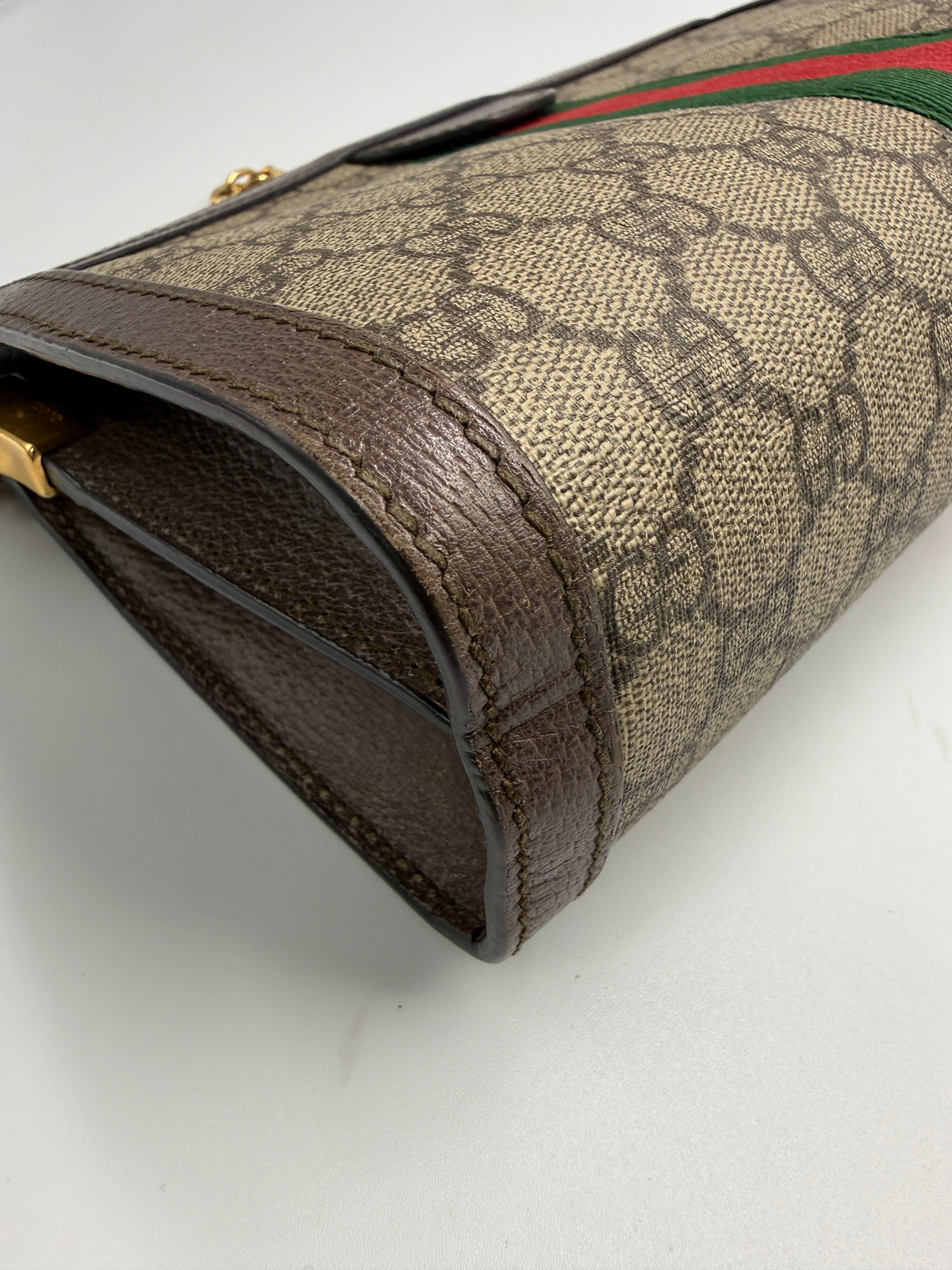 Gucci Ophidia GG Small Chain Shoulder Bag in GG Supreme Canvas