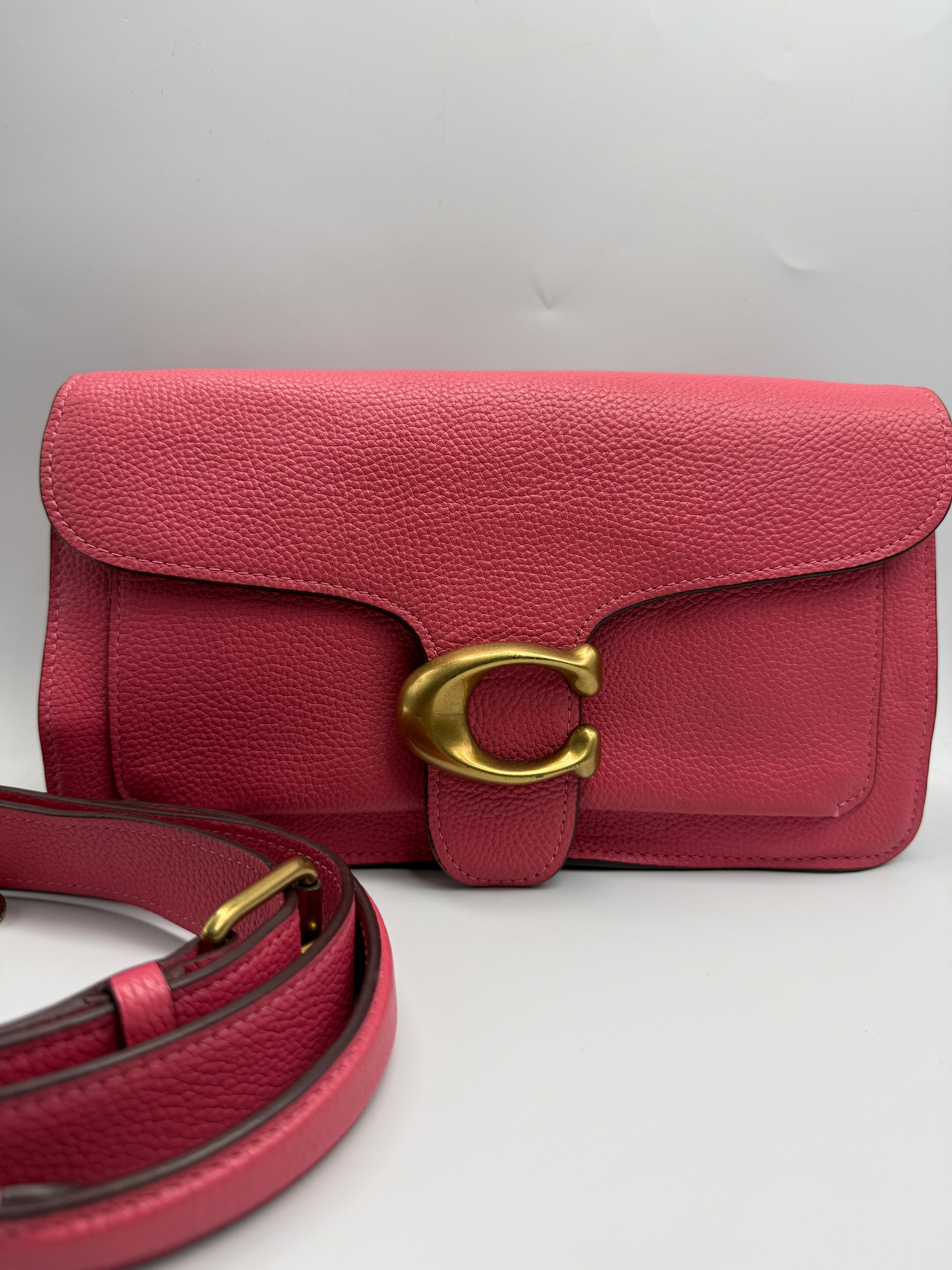 Coach Tabby Shoulder Bag 26 in Pink Polished Pebble Leather