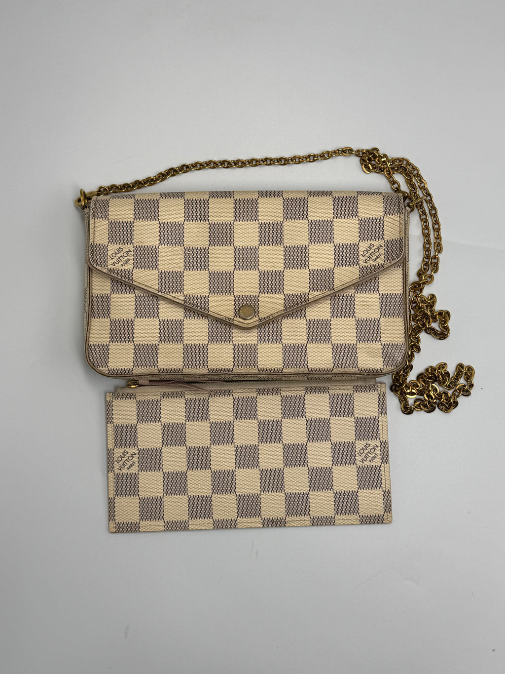 Louis Vuitton Félicie Pochette (2017) in Damier Azur Canvas - Preloved
