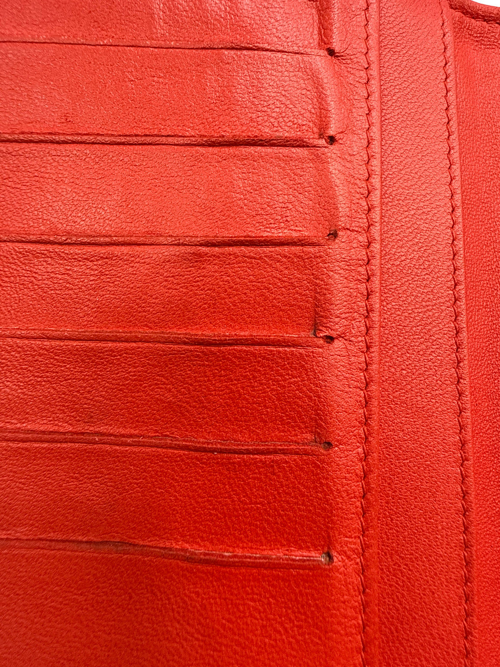 Chanel Classic Flap Continental Long Wallet in Red Quilted Lambskin Leather